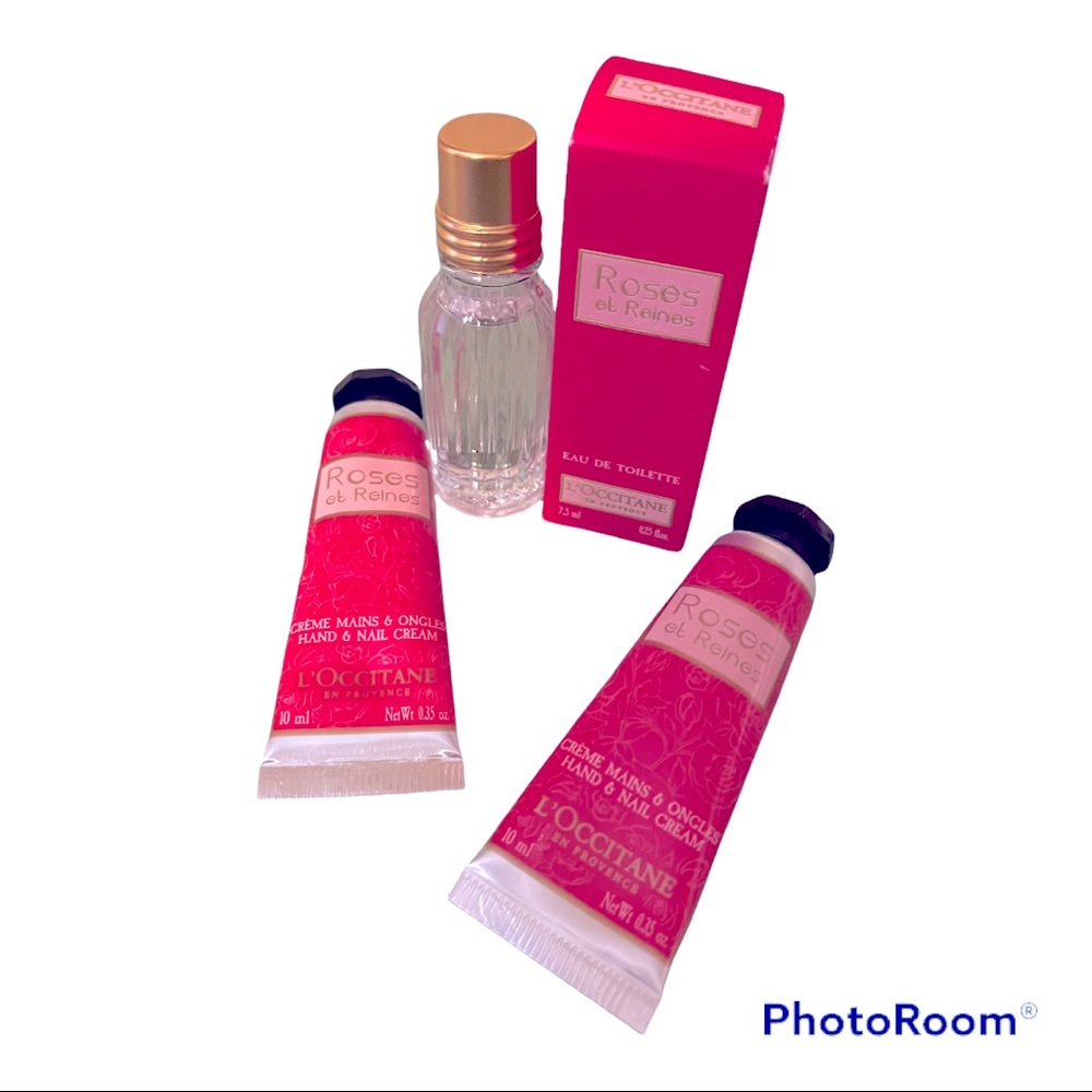L’Occitane, roses of Reines, beautiful sent, I have lots more L’Occitane. Thanks